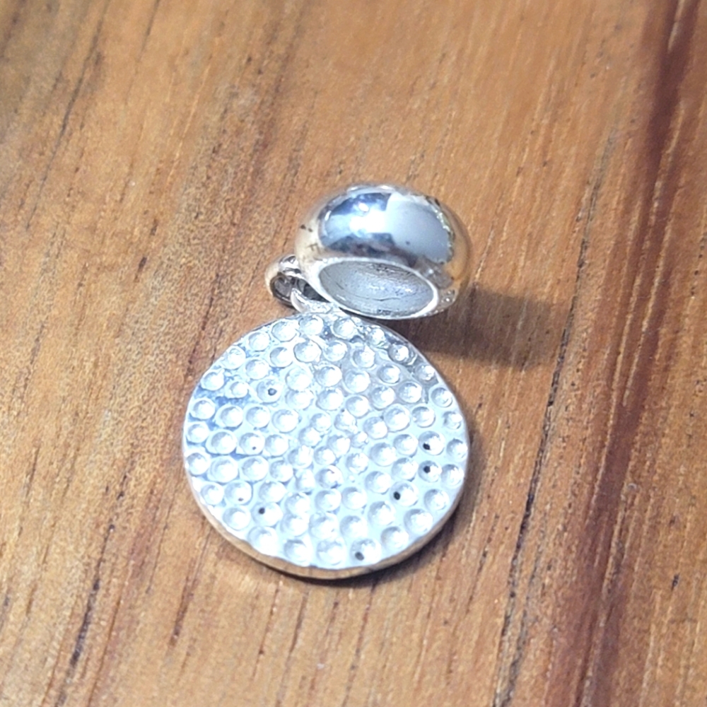 Sterling silver 925 circular charm for bracelet IBB THAI